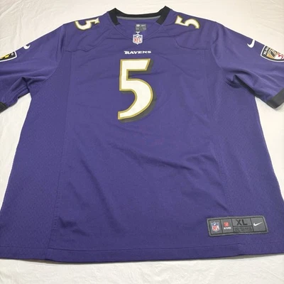 Camiseta deportiva Nike On Field Baltimore Ravens Joe Flacco #5 púrpura para hombre XL Foto 1 de 4