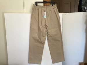 Neu mit Etikett: Alfred Dunner hellbraune Damenhose Größe 16 Überziehhose proportioniert Medium #PT-1 - Bild 1 von 4