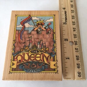 The Queen of Everything Sand Castle Rubber Stamp Mary Engelbreit 592H New Unused - Picture 1 of 4