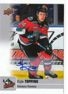 19/20 2019/20 Upper Deck CHL Base Auto #63 Kyle Topping - Rockets - Picture 1 of 1