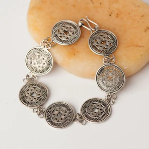 3 PIEZAS PULSERA ÉTNICA TRIBAL MIAO HECHA A MANO AL POR MAYOR / JB233 - Imagen 1 de 3