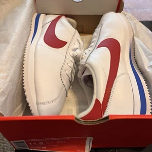 Nike CORTEZ BASIC LEATHER OG White/Red/Blue #882254-164 Size11.5 - Picture 1 of 11