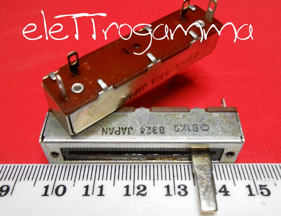 potenziometro slider a slitta logaritmico 1K 1.000 ohm ref 854 - Immagine 1 di 1