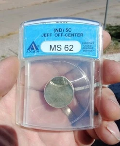 Off Center ERROR! Jefferson Nickel No Date ANACS MS62 - Picture 1 of 2