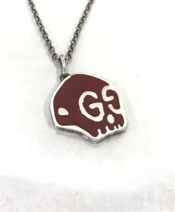 Gucci Ghost Skull Anhänger Halskette Silber 925 Rot Japan 19,6" Unisex ohne Box - Bild 1 von 8