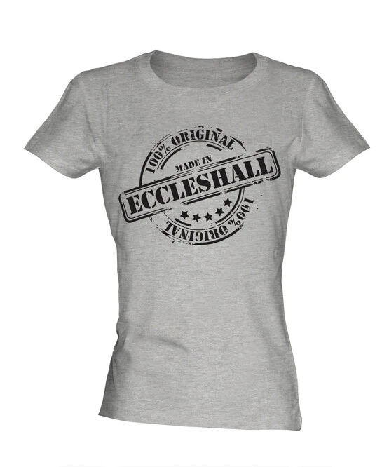 CAMISETA MUJER HECHA EN ECCLESHALL REGALO NAVIDAD CUMPLEAÑOS 18 30 40 50 Foto 1 de 1