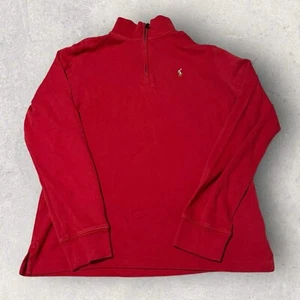 Polo Ralph Lauren Sweater Boys XL Preppy Sweatshirt 1/4 Zip Soft Cotton Youth - Picture 1 of 11