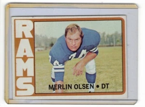 1972 Topps #181 Merlin Olsen actor Little House of the Prairie Jonathan Garvey - Imagen 1 de 2