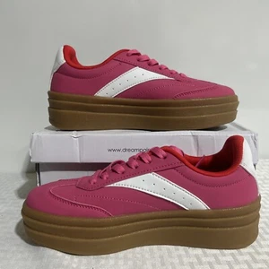 Dream Pairs Shoes Womens 6.5 Fashion Sneakers Walking PINK NEW IN BOX - Picture 1 of 11