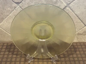 Vintage Fenton Vaseline Glass Stretch Pattern Tea Cup Plate 6.25” Diameter - Picture 1 of 11