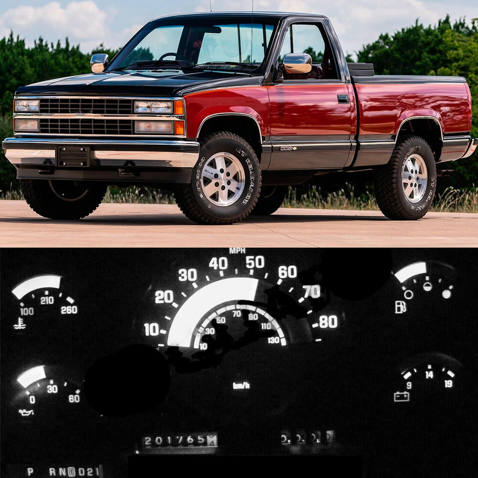 Lâmpadas de painel LED cluster medidor branco para caminhão Chevy GMC 1988-1991 série C/K - Imagem 1 de 3