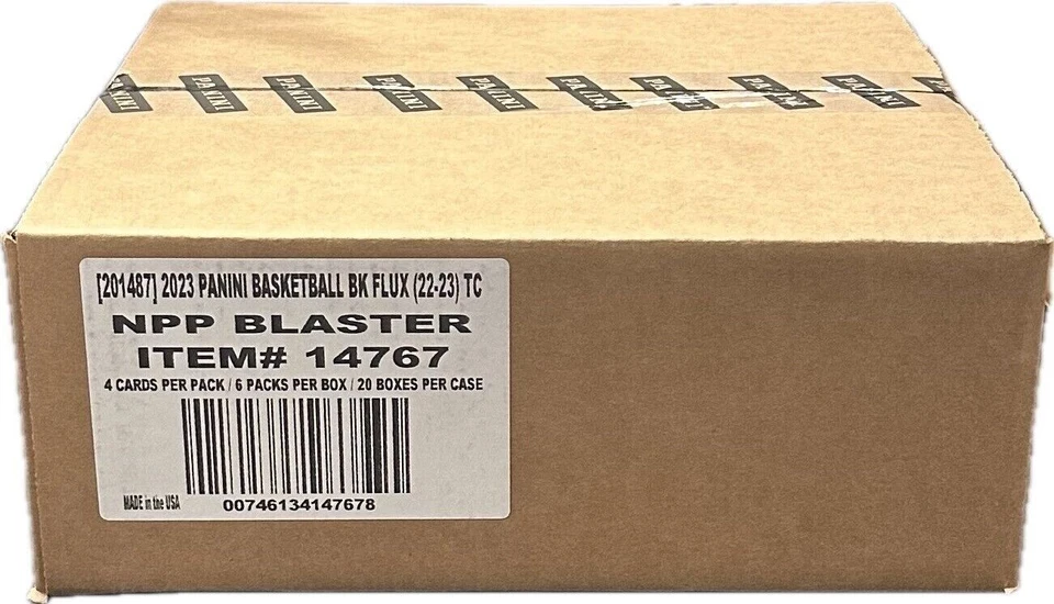 2022/23 PANINI FLUX BASKETBALL 6-PACK BLASTER 20-BOX CASE