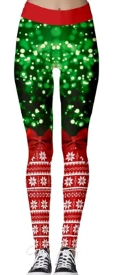 Mujer Chic Feo Papá Noel Regalo de Navidad/Luces Leggings Divertido Disfraz Foto 1 de 4