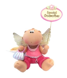 Angel Cheeks Special Godmother Figurine By Russ Berrie Collectible Gift New - Picture 1 of 10