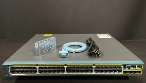 Cisco WS-C2960S-48FPS-L 48 Port PoE+ Gigabit Network Switch - Same Day Shipping - Picture 1 of 5