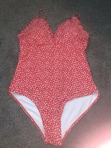 SHEIN Badeanzug orange Gänseblümchenmuster Einteiler Größe 0XL  - Bild 1 von 3