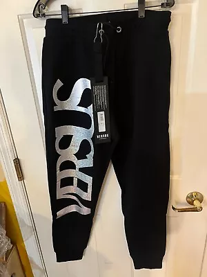 Versus Versace Women's Black Holographic Elastic Waist Sweatpants Pants size M - Image 1 of 4