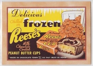1963 Frozen Reese's Peanut Butter Cup Vintage Ad Art 1995 Trading Card - Picture 1 of 2