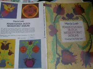 Pennsylvania Dutch Needlepoint Designs Book-Loeb-People/Flowers/Birds - Picture 1 of 4
