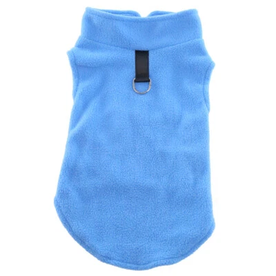 Warm Fleece Dog Vest Sweater Coat Winter Clothes Apparel Jacket Small Medium Pet - Image 1 of 4