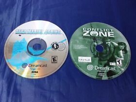 Sega Dreamcast Conflict Zone Marine Fishing game lot of 2 two DISC ONLY AS IS