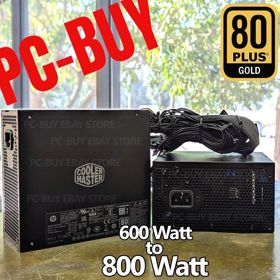 Cooler Master 80 PLUS Gold Efficiency ATX Gaming Power Supply PSU up to 800w - Image 1 of 1