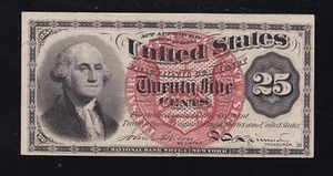 US 25c Fractional Currency 4th Issue Large Seal Watermarked FR 1301 Ch-CU (030) - Picture 1 of 2