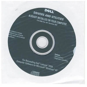 D530 Dell Drivers and Utilities for Reinstalling Dell Latitude Windows XP New - Picture 1 of 2