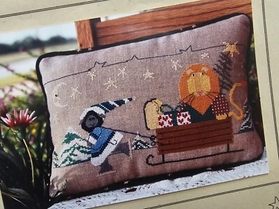 Vintage Mosey 'N Me Here Comes Christmas Cross Stitch Pattern - Image 1 of 4