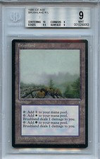 MTG Ice Age Brushland BGS 9.0 (9) Mint Magic Card with 10 centering WOTC 0053