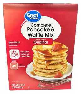 Great Value Complete Extra Fluffy Original Pancake & Waffle Mix 32 oz - Picture 1 of 1
