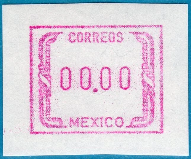 Sello de cajero automático México Eagle 1994 papel blanco - impresión de prueba 00,00 MNH máquina Frama CVP Foto 1 de 1