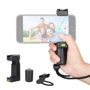 F-Mount Selfie Stick Hand Grip W/Cold Shoe for Mic Light Mobile Clip for Phone - Picture 1 of 11