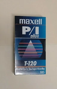 NUEVO Maxell VHS Cinta en Blanco T-120 Plus en Estuche Sellado - Imagen 1 de 7