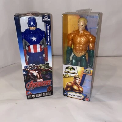 DC Comics Batman Unlimited Aquaman & Avengers Captain America, ￼12" Figures - Image 1 of 4