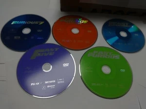 Fast 5 Furious 7 Tokyo Drift 2Fast2Furious DVD 5 Movie Lot 1 2 3 5 7  - Picture 1 of 8