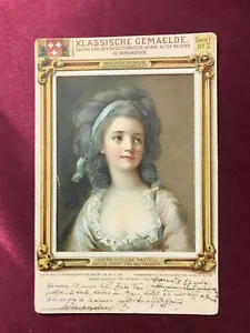 um 1900 KLASSISCHE GEMÄLDE-Gräfin Potocka-Litho-Gel. Laibach 1-Ljubljana-AK-12 - Bild 1 von 2