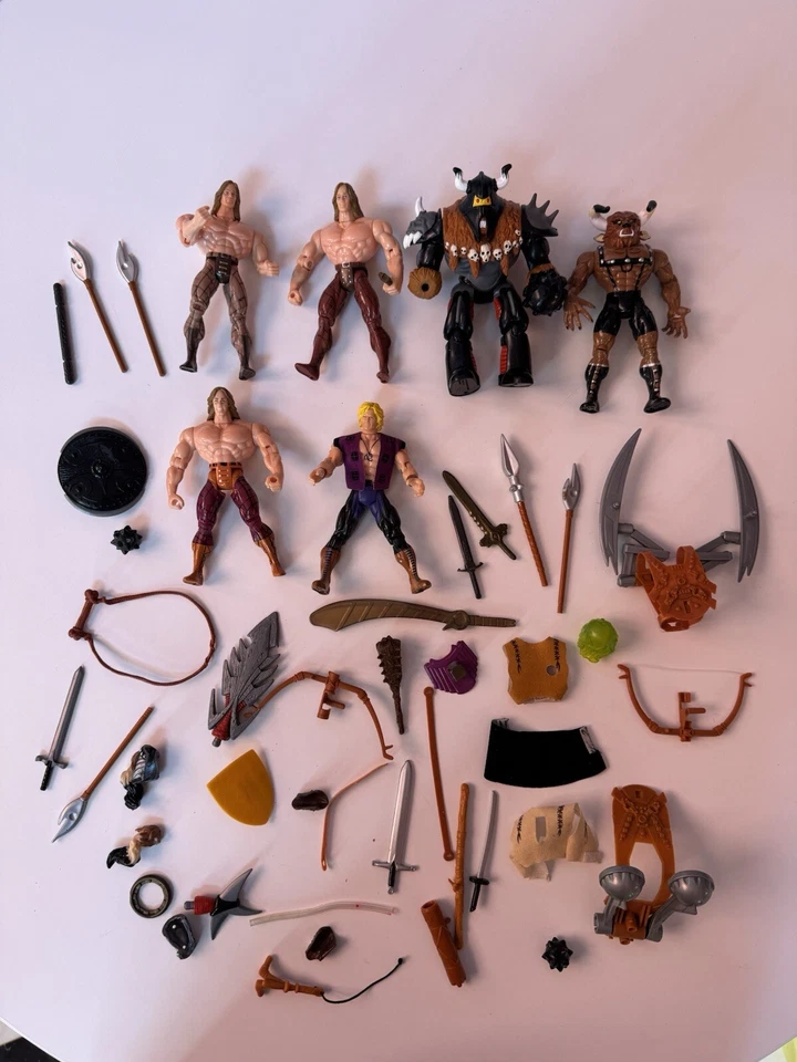 1995-96 ЛОТ ТОВАРОВ 9 Экшн-фигурок Геркулеса Disney Weapons Смешанные Аксессуары Игрушки 90-х - Изображение 1 из 4