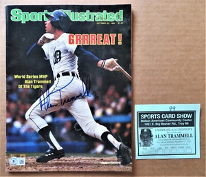 1984 Sports Illustrated signed Detroit Tigers Shortstop  Alan Trammell -Beckett - Picture 1 of 4