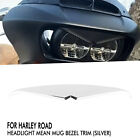 1Stück Silber Motorradscheinwerfer mittlere Becherblende Für Harley Road Glide
