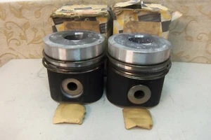 2 NOS HEPOLITE PISTONS 120.498mm +.50mm KH DEUTZ F10L 413F ENGINE # A350313. - Picture 1 of 9