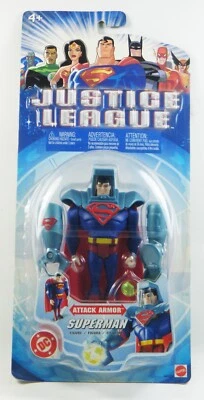 Figura de acción de Superman Justice League Attack Armor 2003 de colección ¡NUEVA! Precintado Foto 1 de 2