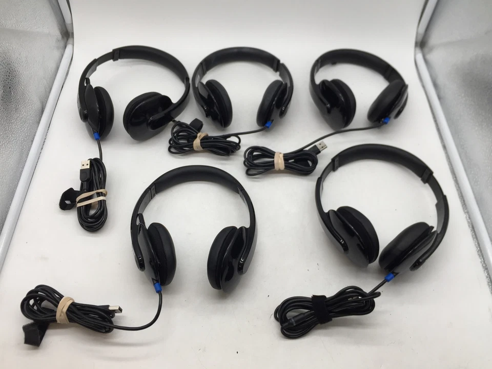LOT OF 5 Logitech A-00042 ( H540 ) USB Headset W/ Microphone FREE SHIPPING - Image 1 of 4