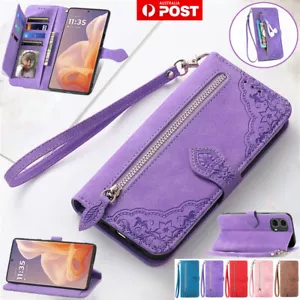 For Motorola Moto G85 G75 G55 G84 G54 G34 G24 E13 Wallet Case Leather Flip Cover - Picture 1 of 71