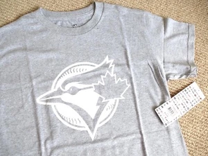 SMALL Official TORONTO BLUE JAYS Grey OFFICIAL MLB Baseball T Shirt Canada - Picture 1 of 6
