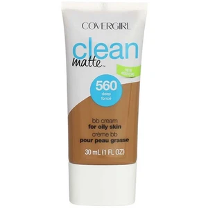 2 Pack CoverGirl Clean Matte BB Cream For Oily Skin, Deep 560, 1 fl oz - Picture 1 of 5