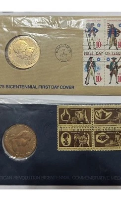 4 First Day of Issue Postal  STAMPS and MEDALS - Image 1 of 4