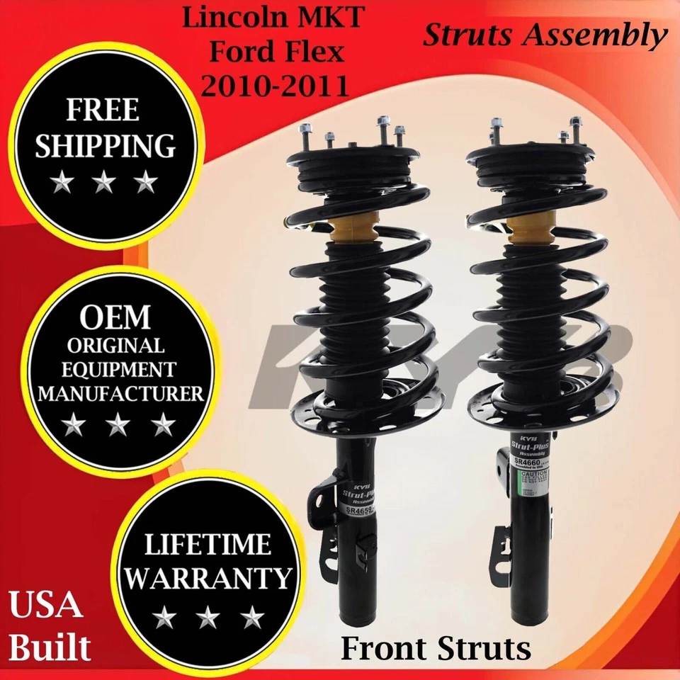 KYB OEM Front Struts For 2010-2011 Lincoln MKT/Ford Flex Lifetime Warranty - Изображение 1 из 4