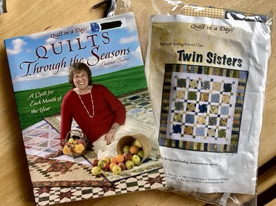 NUEVO KIT DE EDREDÓN "Twin Sisters" - Acolchado en un día - Eleanor Burns - Tela 100% algodón Foto 1 de 4