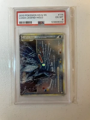 PSA 6 EX-MT Lugia Legend Holo Pokemon 2010 Heartgold & Soulsilver #114/123 - Image 1 of 2
